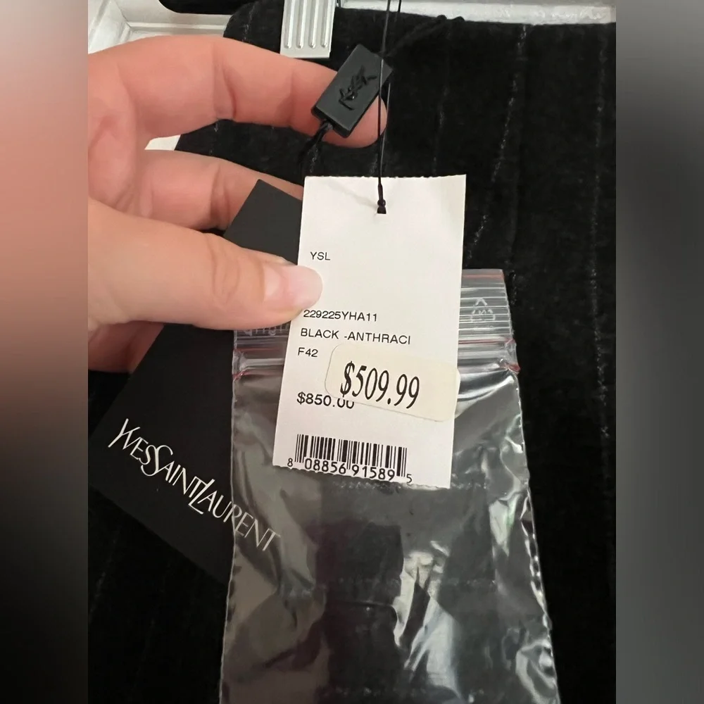YSL • PINSTRIPE PENCIL SKIRT • NWT - Picture 3 of 3
